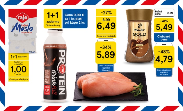 Víkendová superponuka  v aplikácii Clubcard