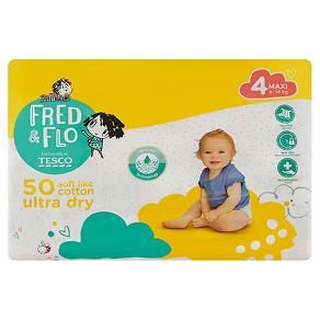 Fred & Flo Ultra Dry plienky Maxi 4 8-14 kg 50 ks