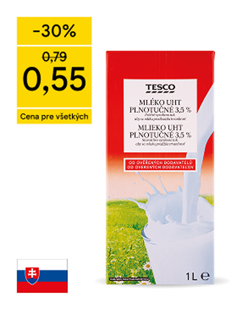 Tesco mlieko 3,5 %