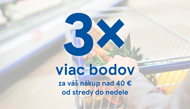 Získajte 3-násobok bodov Clubcard