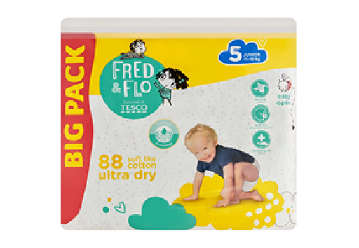 Fred & Flo Ultra Dry plienky Junior 5 