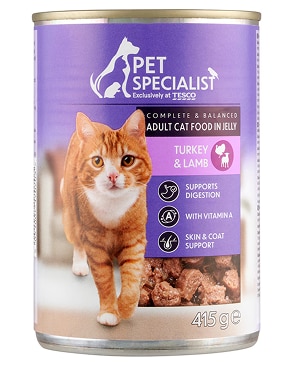 Pet Specialist kúsky pre mačky s morčacím a jahňacím mäsom