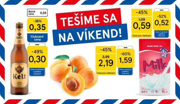 Víkendová superponuka v aplikácii Clubcard
