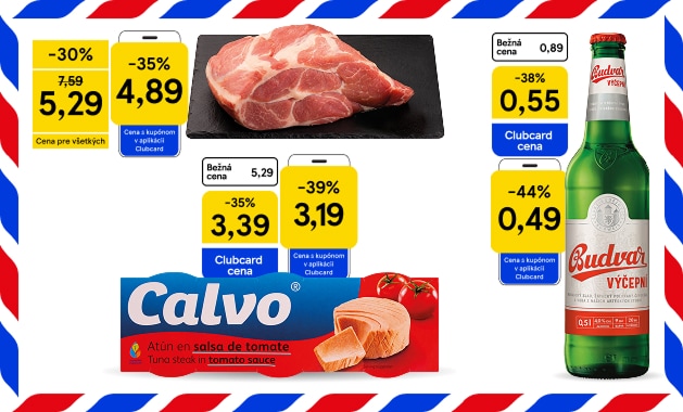Víkendová superponuka  v aplikácii Clubcard