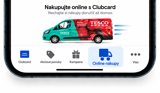 Online Nákupy priamo v aplikácii Clubcard