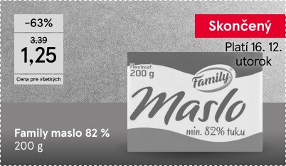 Family maslo 82 %