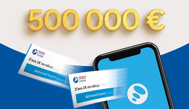 Tesco mobile rozdal už 500 000 € v apke