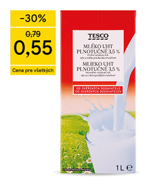 Tesco mlieko 3,5 %