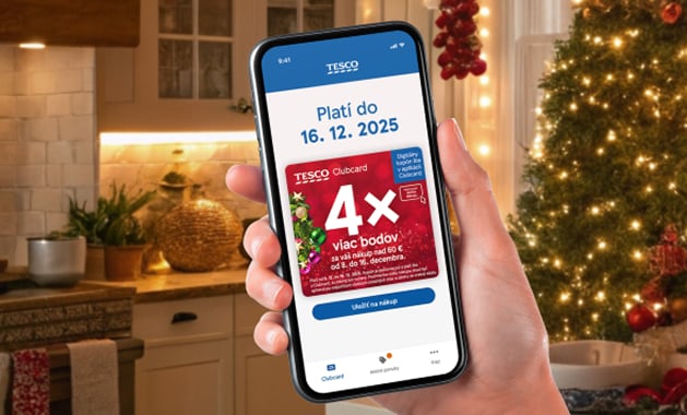 Vianočný bonus: 4× viac bodov za nákup nad 60 €