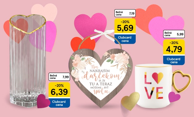 Výhodné nákupy na Valentína jedine s Clubcard