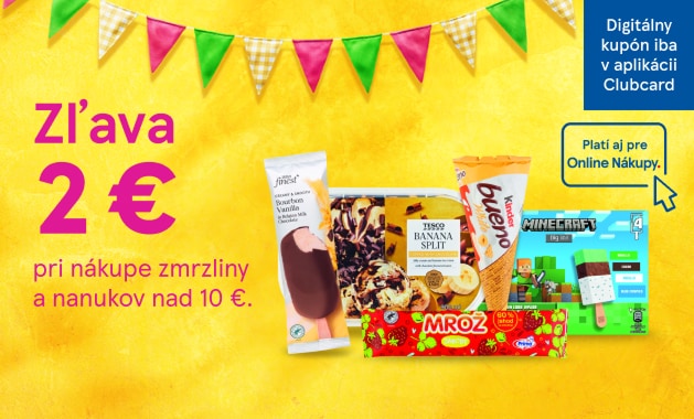 Zľava 2 € na zmrzliny a nanuky s kupónom Clubcard