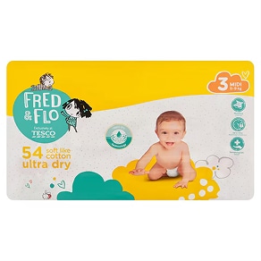 Fred & Flo Ultra Dry plienky Midi 3 5-9 kg 54 ks