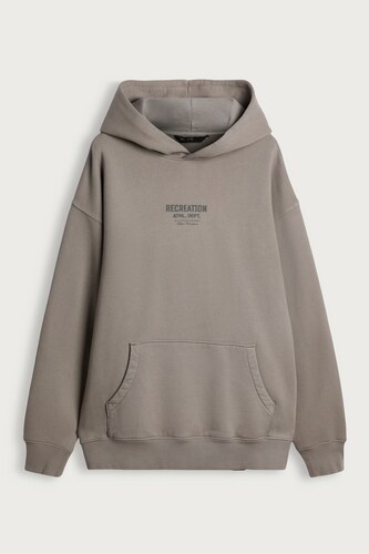 Sivá oversize mikina s kapucňou