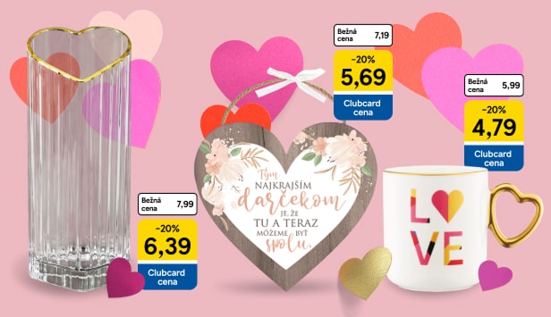 Valentínske dekorácie za zvýhodnené ceny
