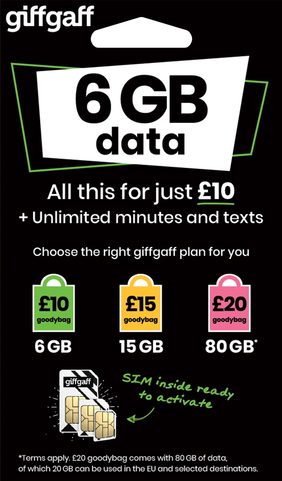 Giffgaff Pay As You Go TriSim Tesco Groceries