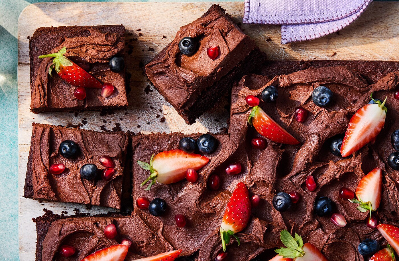 Chocolate fudge traybake