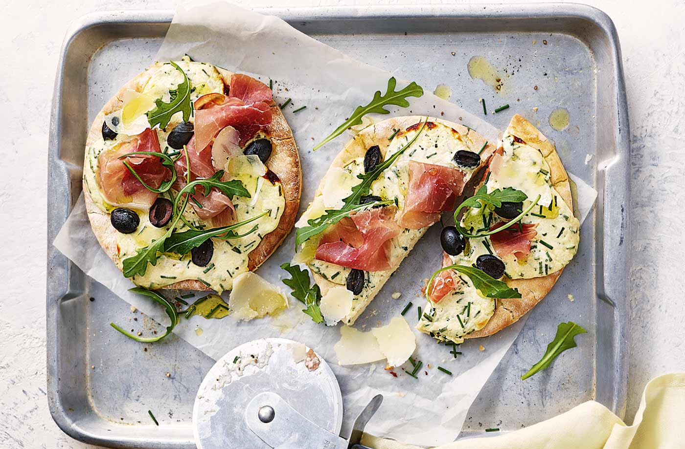 Cheat's white pizza