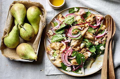 Image of "Pear, streaky bacon and goat’s cheese salad"