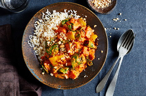 Image of "Sweet potato and peanut massaman curry"