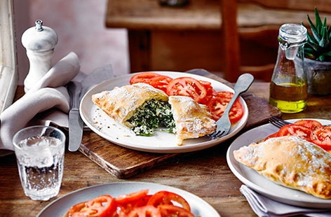 Image of "Spinach and ricotta calzone"