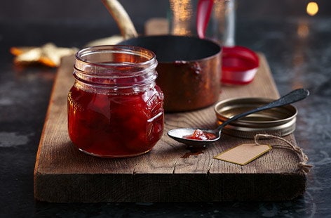 Image of "Spiced plum and sloe gin jam"
