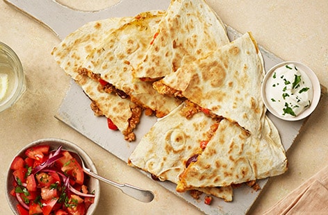 Cheeseburger quesadillas