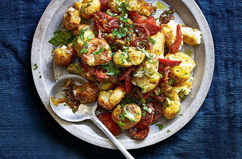 Image of "Smashed potatoes with chorizo"