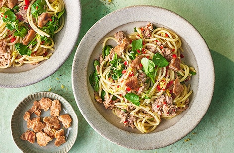 Lemon, chilli and tuna spaghetti