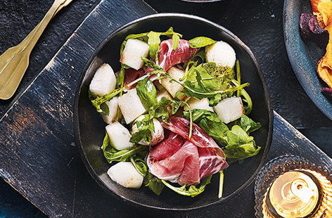 Image of "Melon and Parma ham bowls"