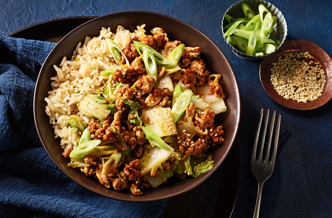 Crispy pork and Chinese leaf stir-fry