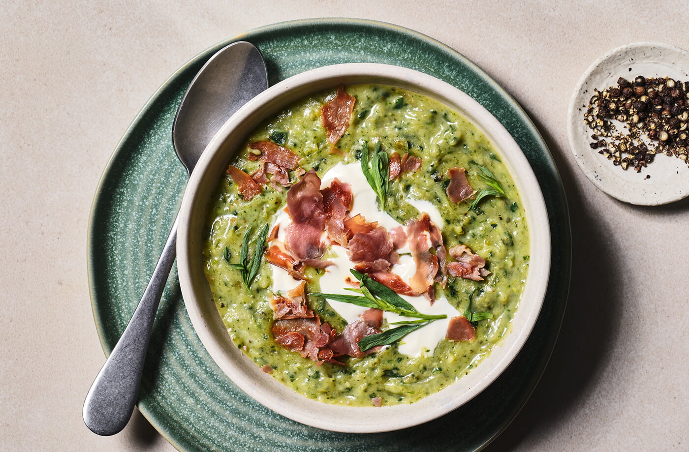 Roasted leek and potato soup
