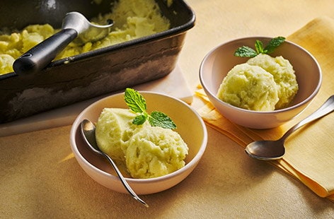 Image of "Pineapple and mint sorbet"