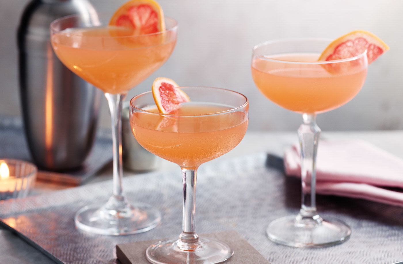 Rose gin cocktails