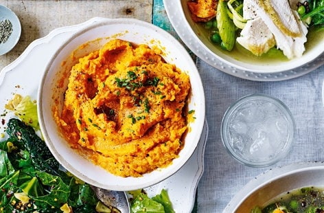 Image of "Chive and miso sweet potato mash"