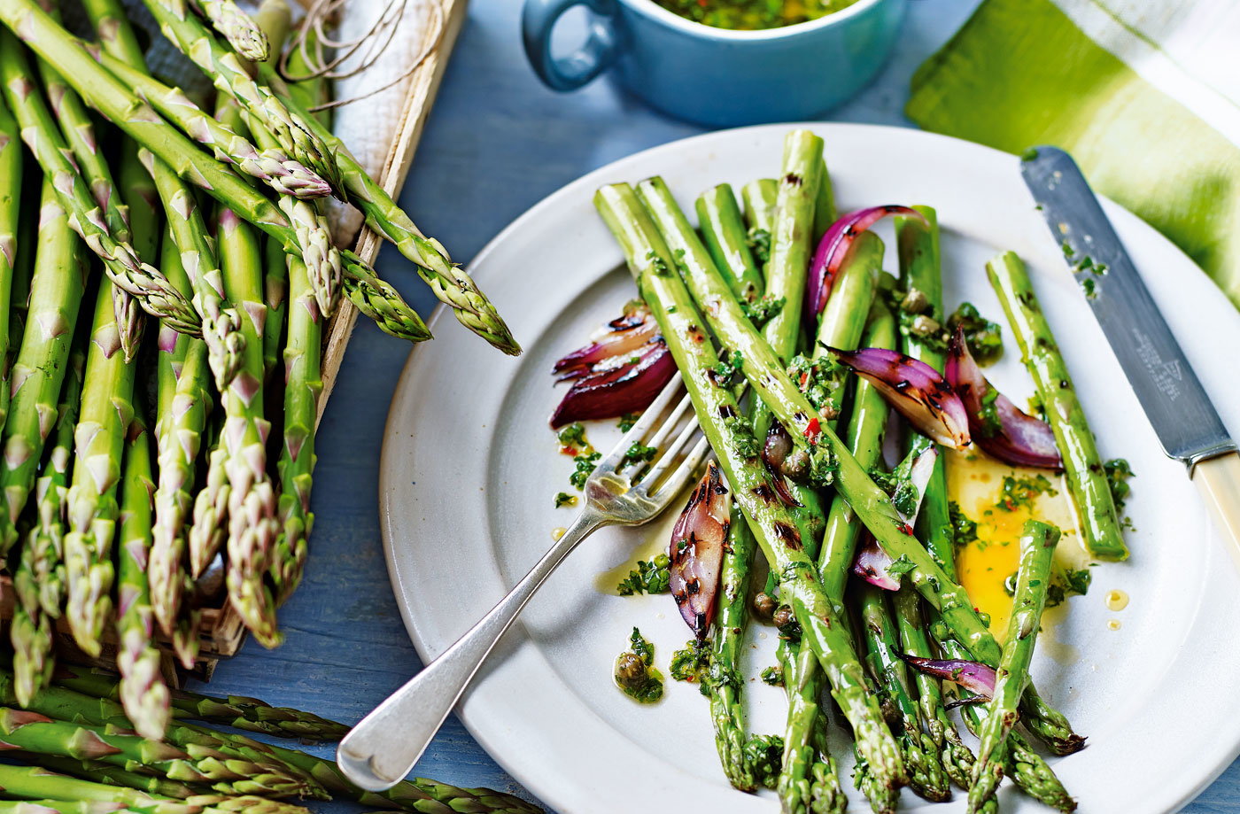 Asparagus with salsa verde