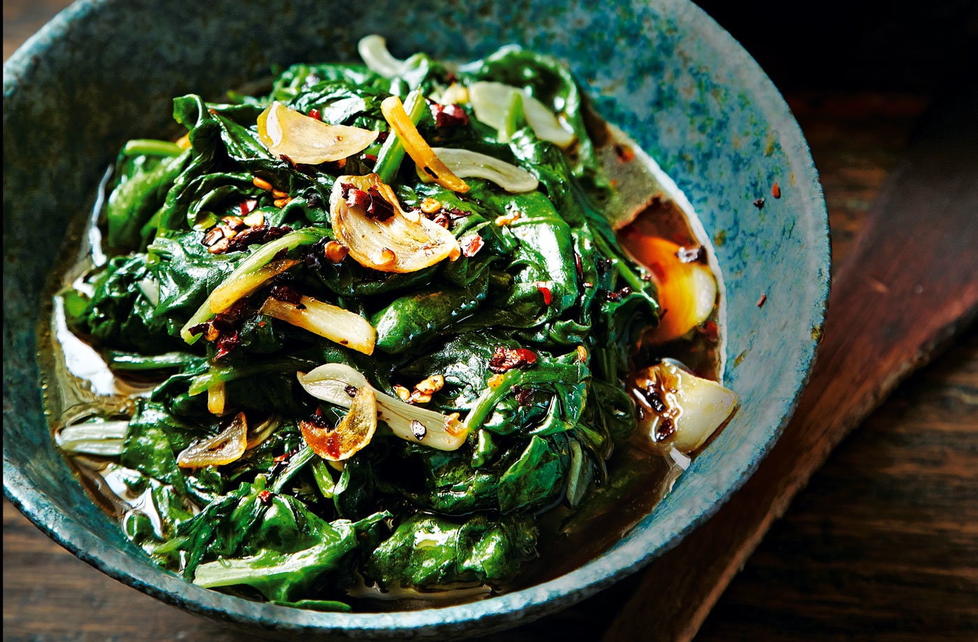 Garlicky spinach