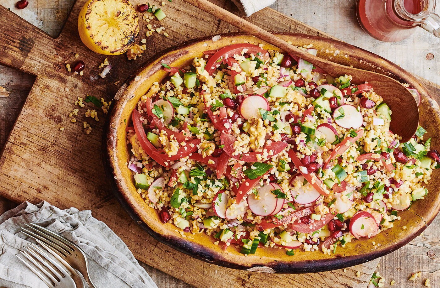 Turkish salad with citrus dressing