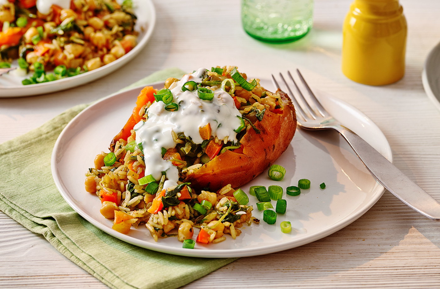 Indian loaded sweet potatoes