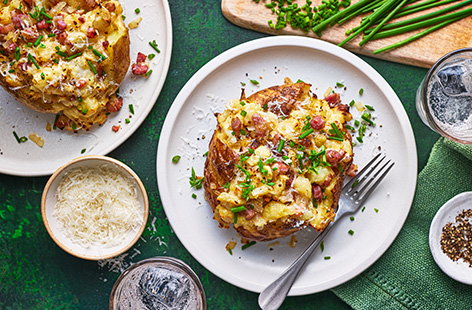 Carbonara jacket potatoes