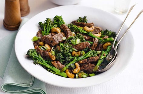 Image of "Sticky beef with cashews"