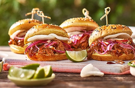 Image of "Asian-style barbecue pork sliders"