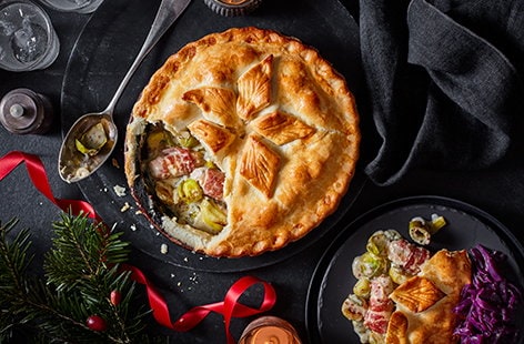 Image of "Pigs in blankets pot pie"