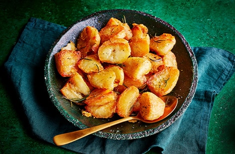 Lemon and rosemary smashed roast potatoes