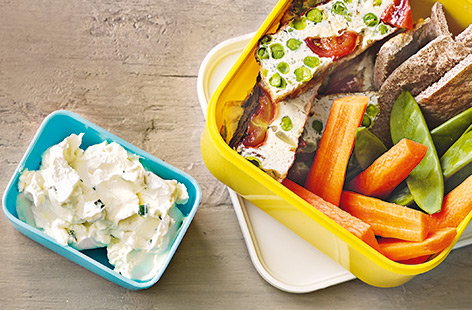 Image of "Frittata fingers and crudités"