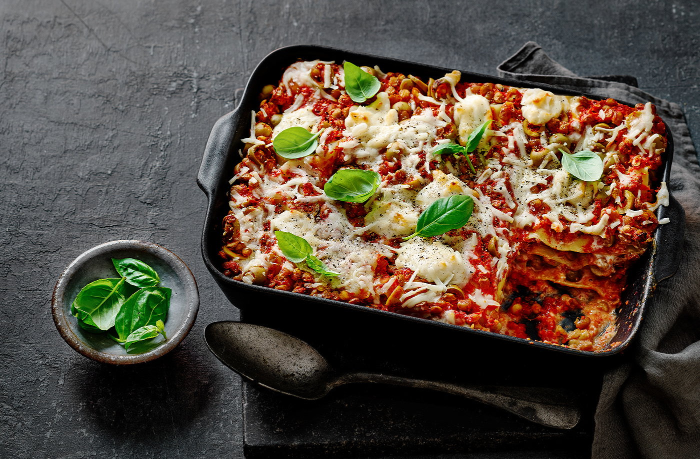 Roasted pepper lasagne