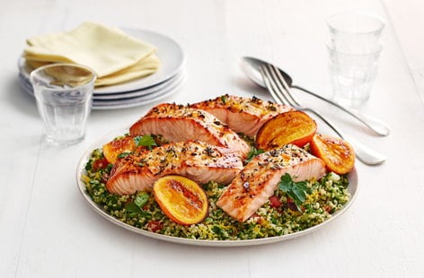 Image of "Ali's 'tricked you' citrus salmon"