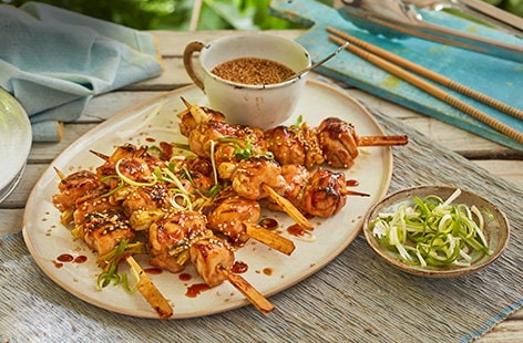 Image of "Yakitori chicken skewers"