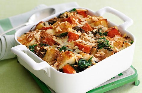 Image of "Spinach, potato and squash bake"