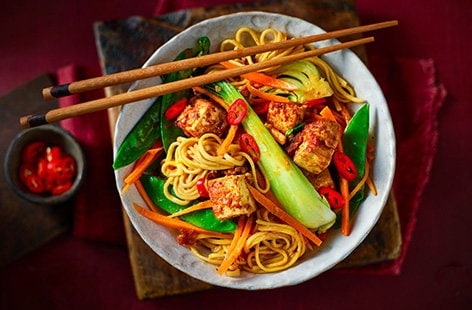 Image of "Tofu peanut butter noodles"