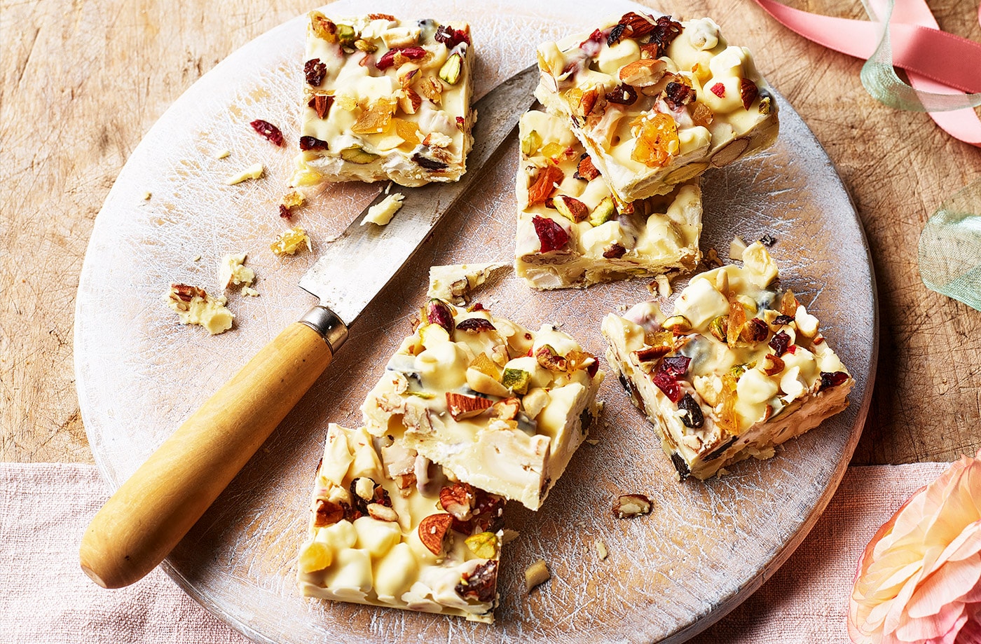 White chocolate and ginger rocky road